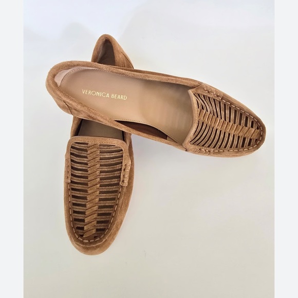 Veronica Beard Shoes - Veronica Beard Woven Tan Loafers
